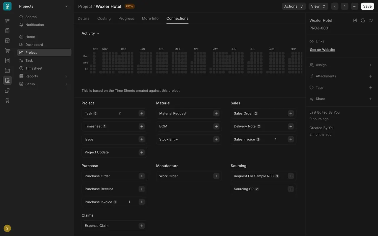 Connections tab