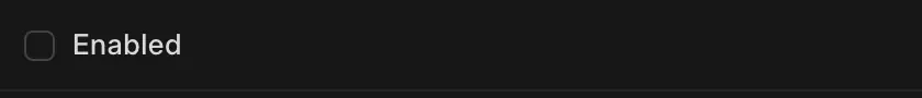 Enabled, empty