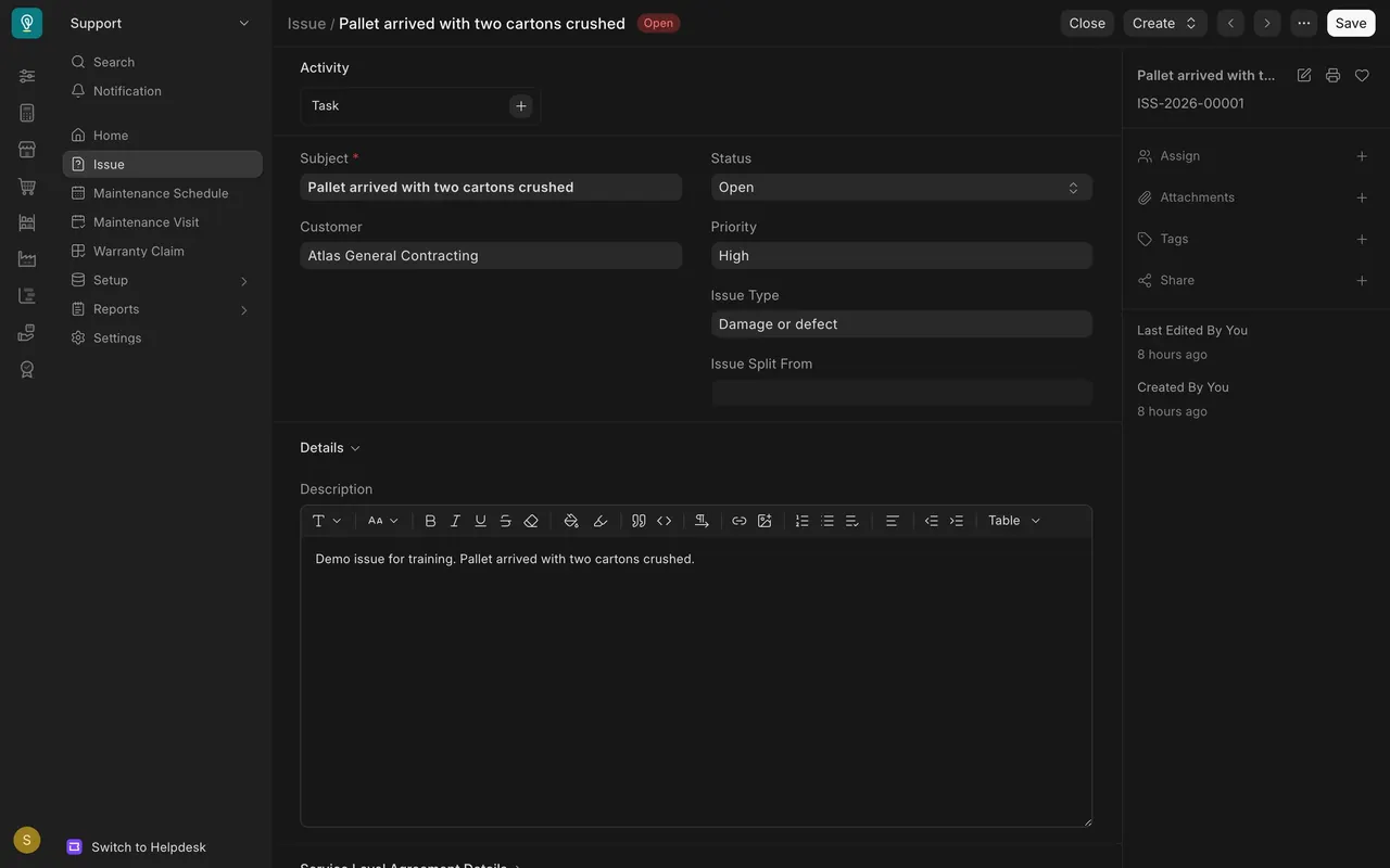 The issue with Assign in the sidebar