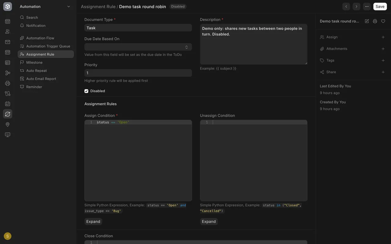 The Assignment Rule